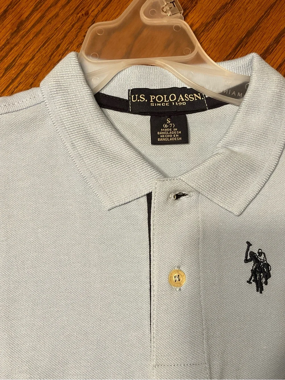 U.S. Polo Assn. Light Blue Boys' Polo with Embroidered Logo